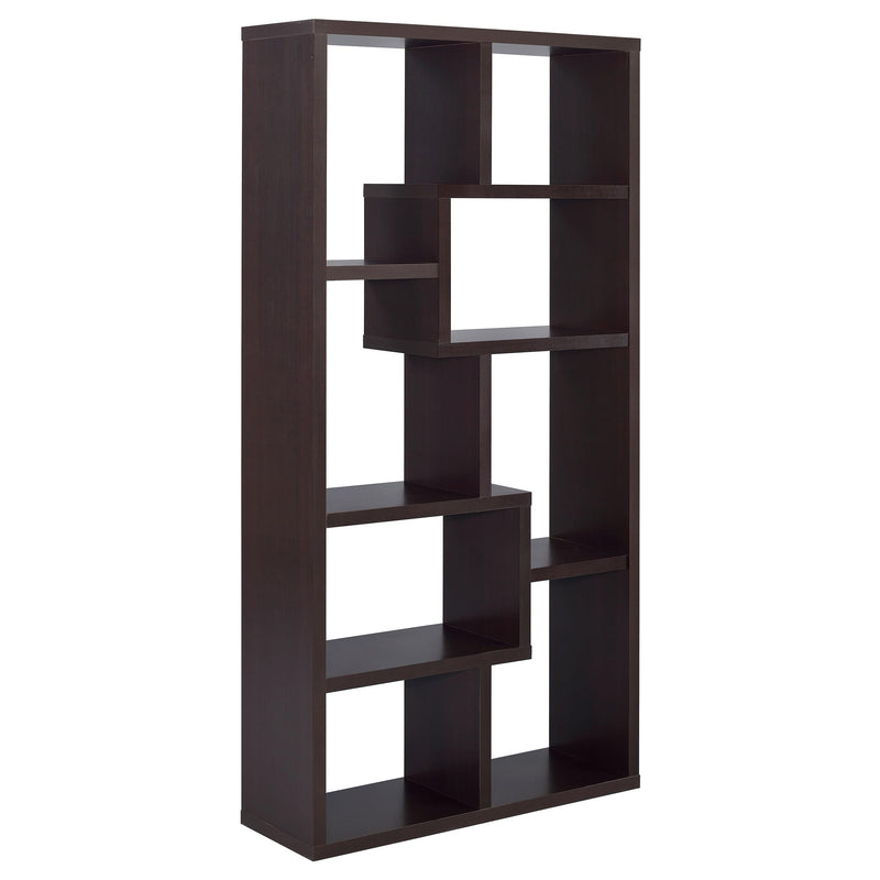 Theo 71-inch 6-shelf Bookshelf Cappuccino - 800264