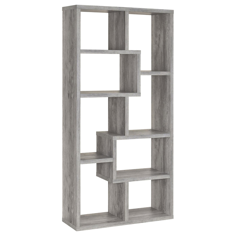 Theo 71-inch 6-shelf Bookshelf Grey Driftwood - 801137