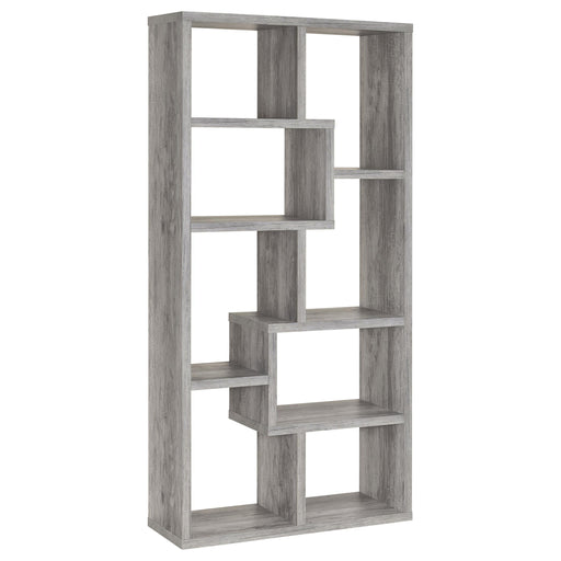 Theo 71-inch 6-shelf Bookshelf Grey Driftwood - 801137