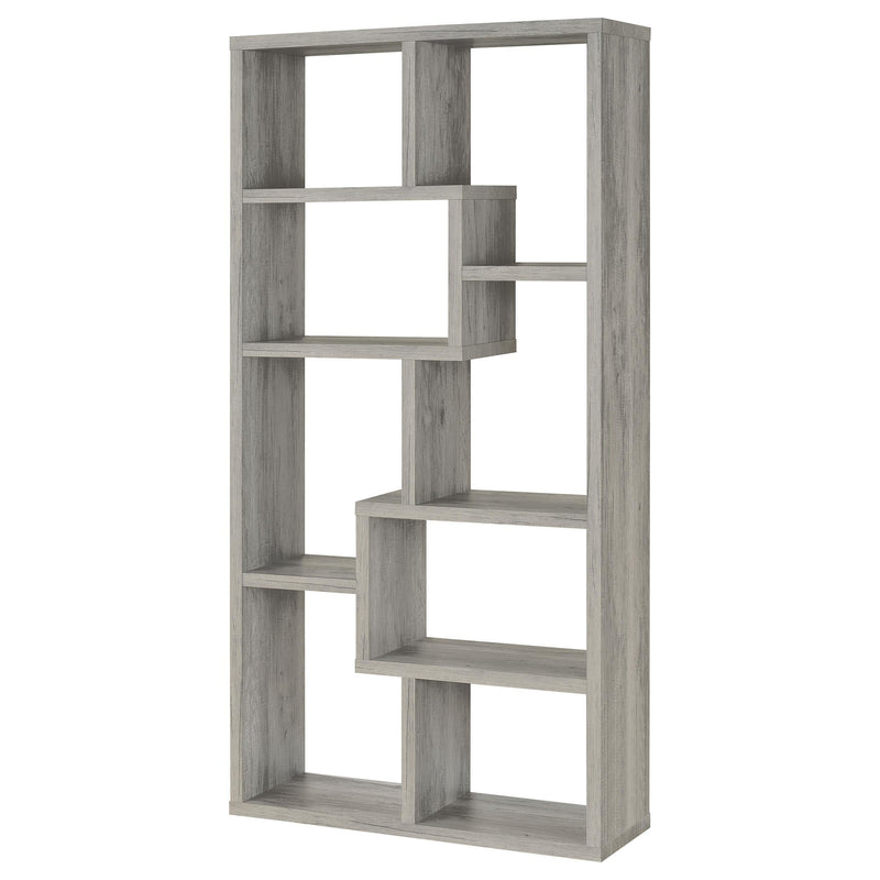 Theo 71-inch 6-shelf Bookshelf Grey Driftwood - 801137