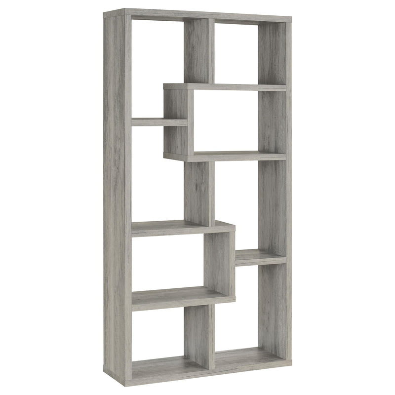Theo 71-inch 6-shelf Bookshelf Grey Driftwood - 801137