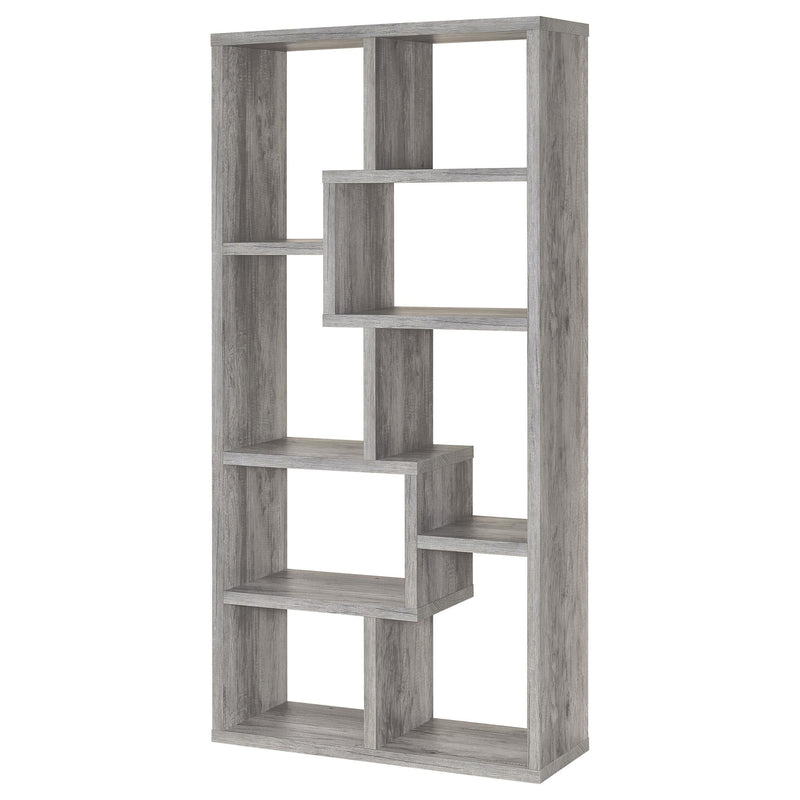 Theo 71-inch 6-shelf Bookshelf Grey Driftwood - 801137