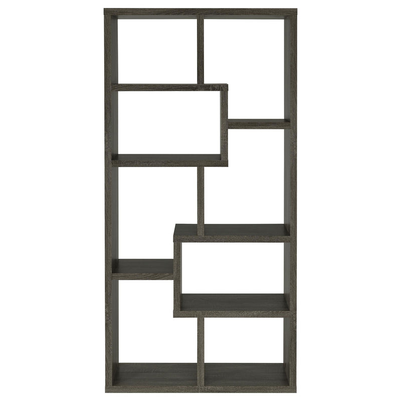 Theo 71-inch 6-shelf Bookshelf Weathered Grey - 800510