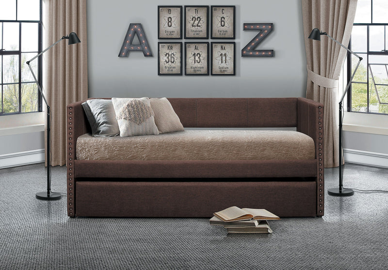 Therese Chocolate Daybed with Trundle - DMV FurnitureDaybed