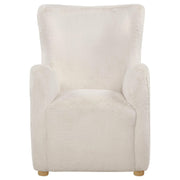 Thornton Faux Fur Upholstered Wingback Lounge Accent Chair Ivory - 903175