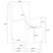 Thornton Velvet Upholstered Wingback Lounge Accent Chair Cognac - 903176