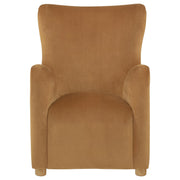 Thornton Velvet Upholstered Wingback Lounge Accent Chair Cognac - 903176