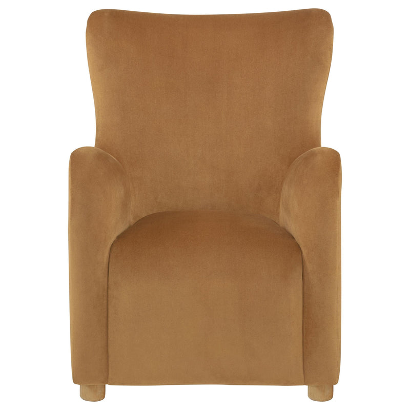 Thornton Velvet Upholstered Wingback Lounge Accent Chair Cognac - 903176