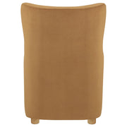 Thornton Velvet Upholstered Wingback Lounge Accent Chair Cognac - 903176