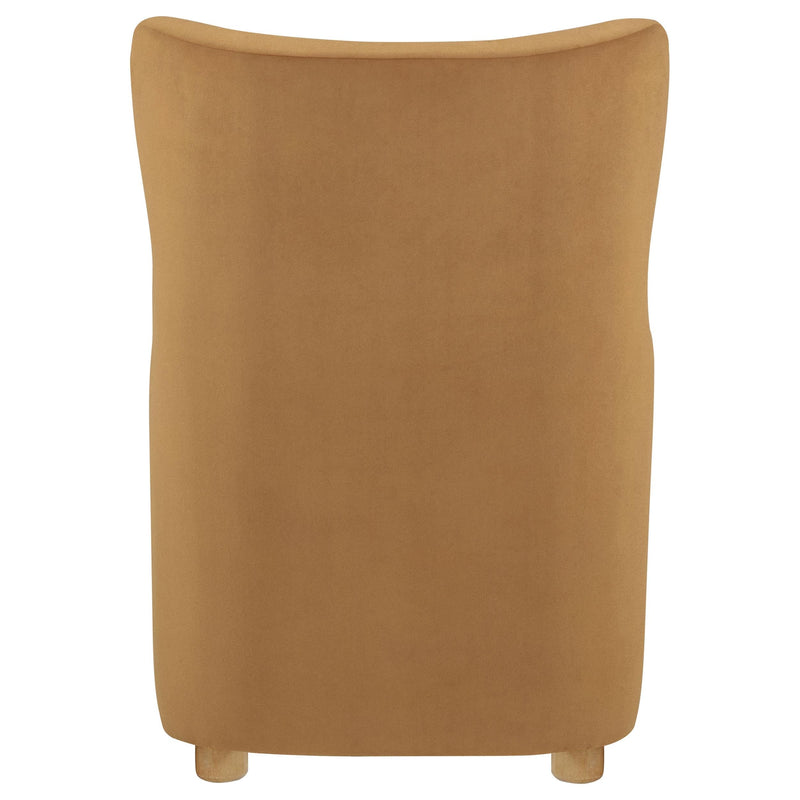 Thornton Velvet Upholstered Wingback Lounge Accent Chair Cognac - 903176