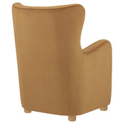 Thornton Velvet Upholstered Wingback Lounge Accent Chair Cognac - 903176
