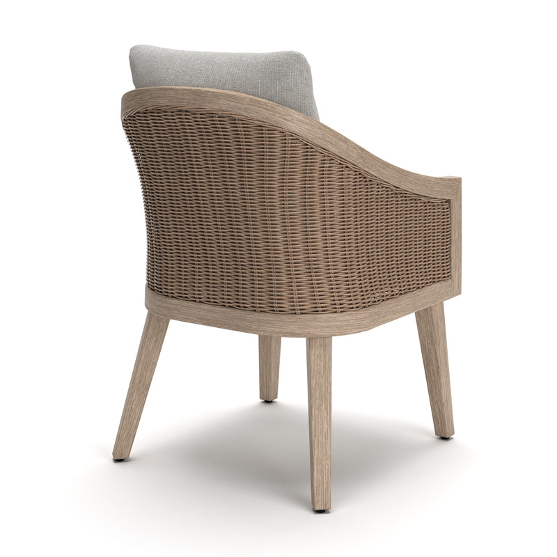 Thunder Trails Light Gray/Beige Outdoor Arm Chair (Set of 2) - PCP612-601A