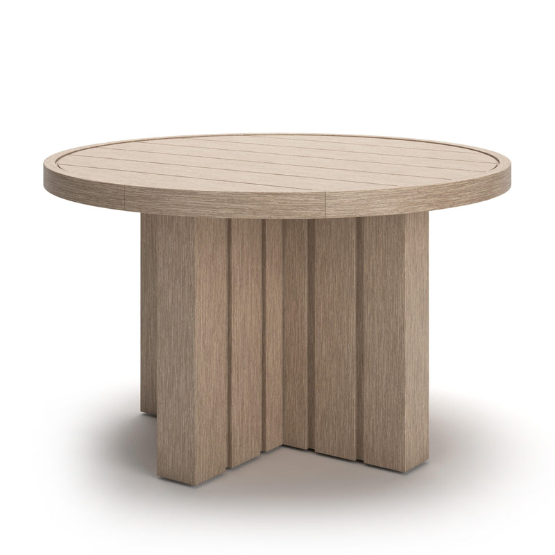 Thunder Trails Light Gray/Beige Outdoor Dining Table - PCP612-615