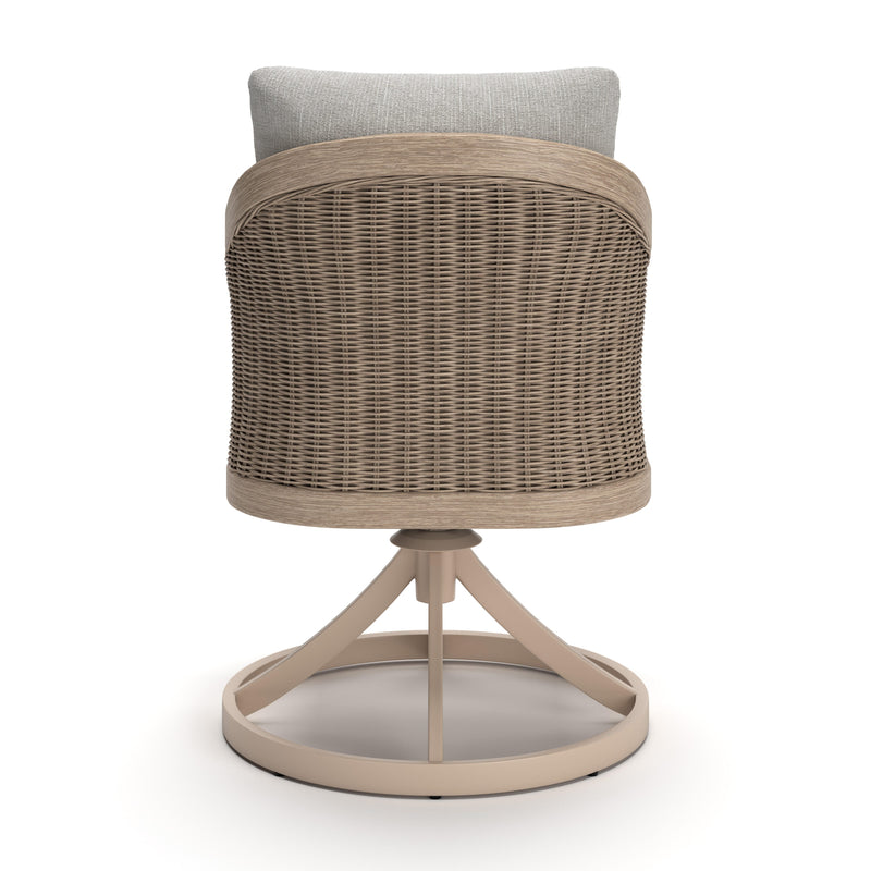 Thunder Trails Light Gray/Beige Outdoor Swivel Chair (Set of 2) - PCP612-602A