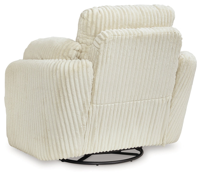 Tie-Breaker Ivory Swivel Glider Recliner - 9490261