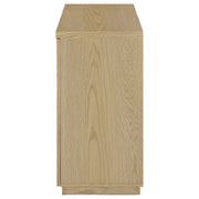 Tilbury 2-door Glass Front Accent Display Cabinet Light Oak - 950429