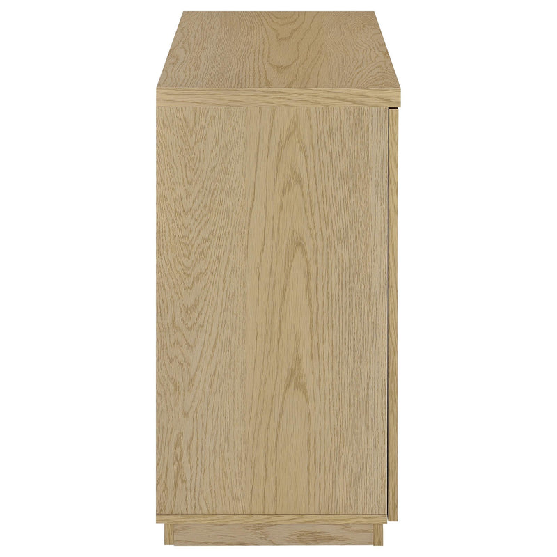 Tilbury 2-door Glass Front Accent Display Cabinet Light Oak - 950429