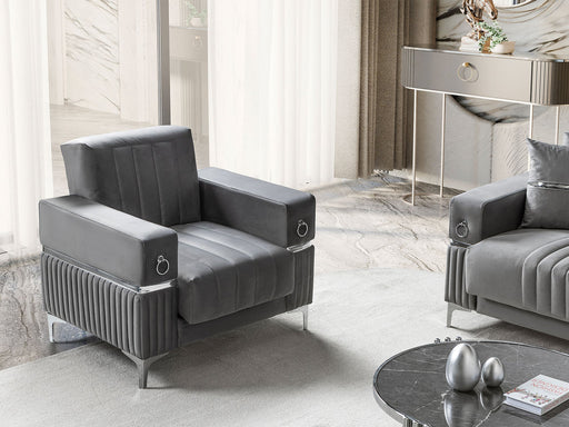 Tilda Convertible Chair in Grey - 200-ST-TIL-ANKA152-B