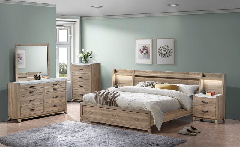 Tilston Natural Queen Panel Bed - DMV FurnitureQueen Bed
