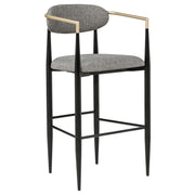 Tina Fabric Upholstered Bar Chair Grey (Set of 2) - 121189