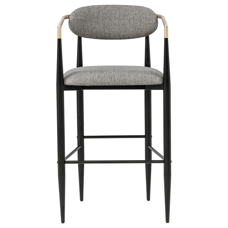 Tina Fabric Upholstered Bar Chair Grey (Set of 2) - 121189