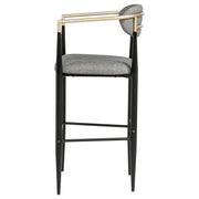 Tina Fabric Upholstered Bar Chair Grey (Set of 2) - 121189
