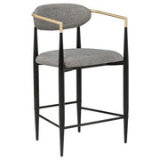 Tina Fabric Upholstered Counter Chair Grey (Set of 2) - 121186