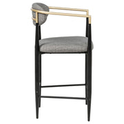 Tina Fabric Upholstered Counter Chair Grey (Set of 2) - 121186