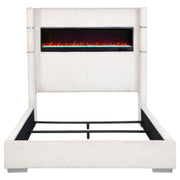 Tisdall Upholstered Cal King Flame Visualizer Bed Cream - 306032KW