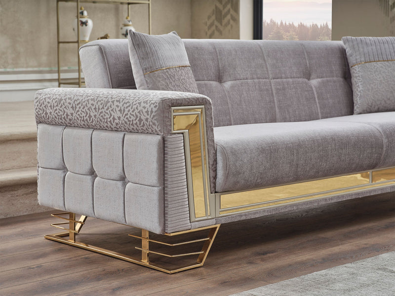 Titan 3-pieces (Sofa & Loveseat & Chair) Livingroom in Light Grey - 200-SER-TIT-STAR244-321
