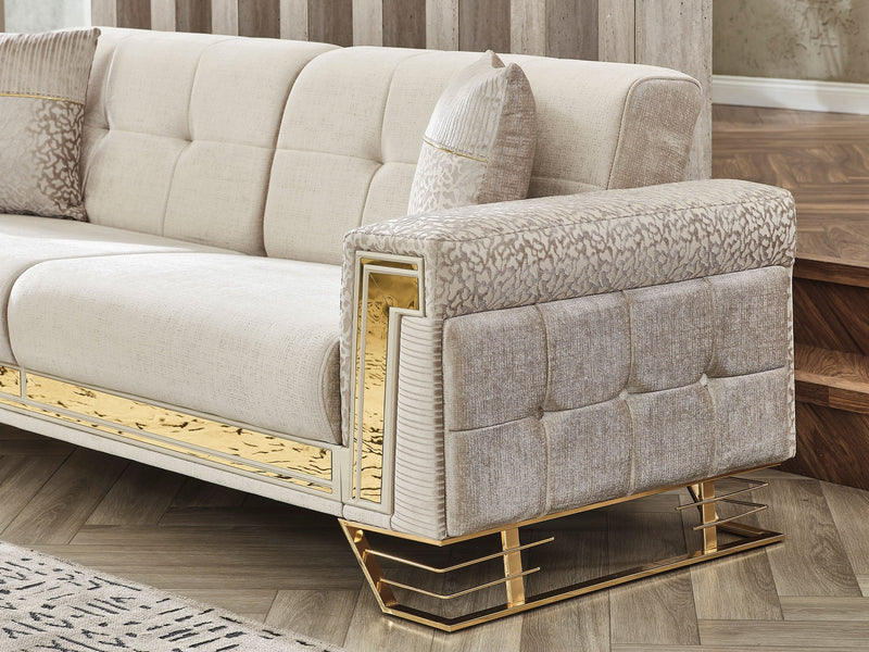 Titan 3-pieces (Sofa & Loveseat & Chair) Livingroom in Light Grey - 200-SER-TIT-STAR244-321