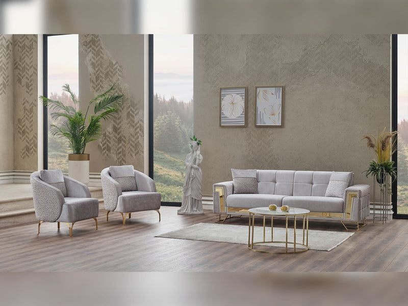 Titan Convertible Sofa in Light Grey - 200-SER-TIT-STAR244-3