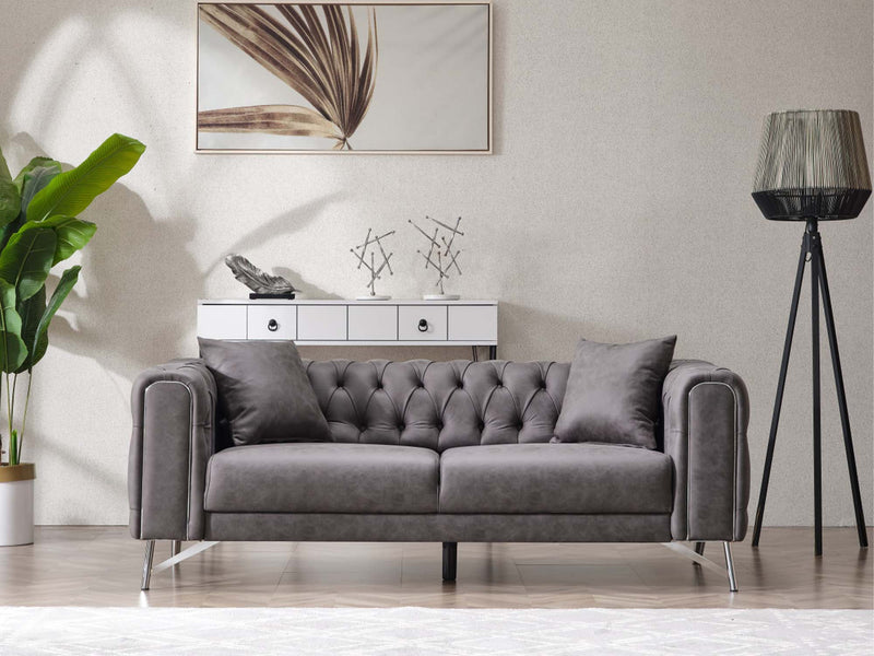 Tivoli Convertible Loveseat Grey in Grey - 101-TIV-TAL10-2