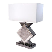 TL1002 25 X 14 X 10 - CRUSHED DIAMOND TABLE LAMP - 210000005719