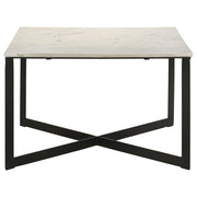 Tobin 2-piece Marble Top Coffee and End Table Set White - 707698-S2