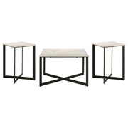 Tobin 3-piece Marble Top Coffee and End Table Set White - 707698-S3