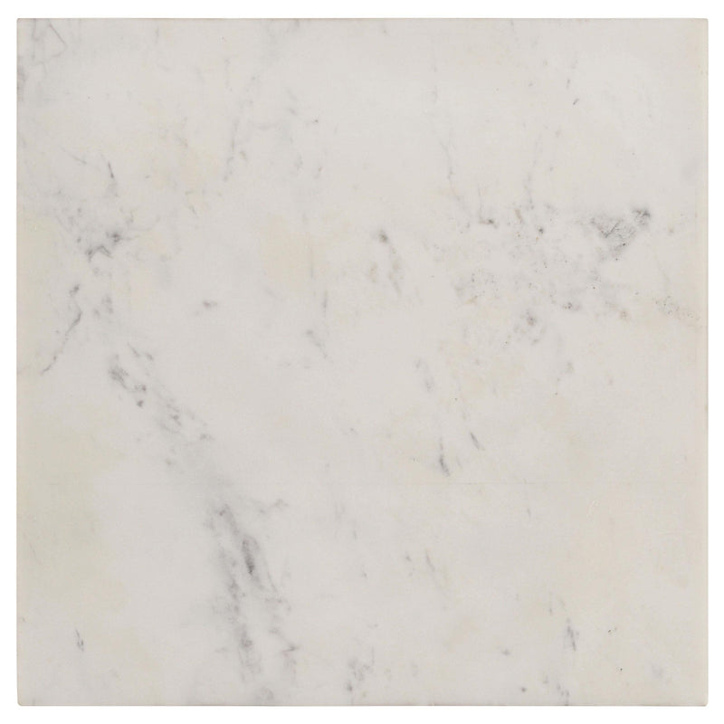 Tobin Square Marble Top End Table White and Black - 707697