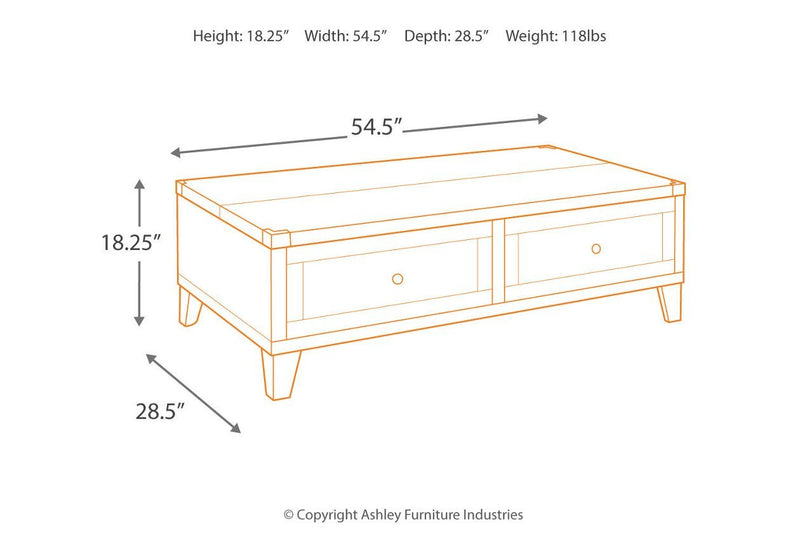 Todoe Dark Gray Coffee Table with Lift Top - DMV FurnitureCoffee Table