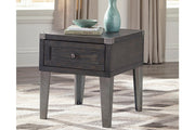 Todoe Dark Gray End Table with USB Ports & Outlets - DMV FurnitureEnd Table