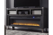 Todoe Gray 65" TV Stand with Electric Fireplace - DMV FurnitureTV Stand