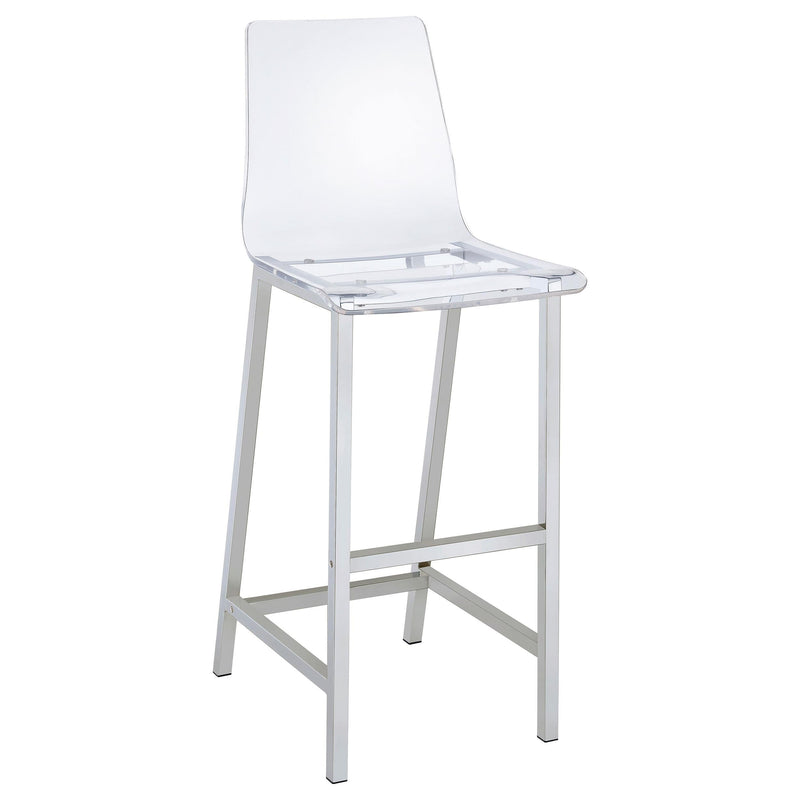 Tolbert 5-piece Bar Set with Acrylic Chairs Clear and Chrome - 104873-S5
