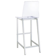 Tolbert 5-piece Bar Set with Acrylic Chairs Clear and Chrome - 104873-S5