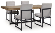 Tomtyn Dining Table and 4 Chairs in Light Brown - PKG020804