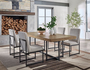 Tomtyn Dining Table and 4 Chairs in Light Brown - PKG020804