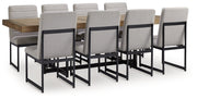 Tomtyn Dining Table and 8 Chairs in Light Brown - PKG020806