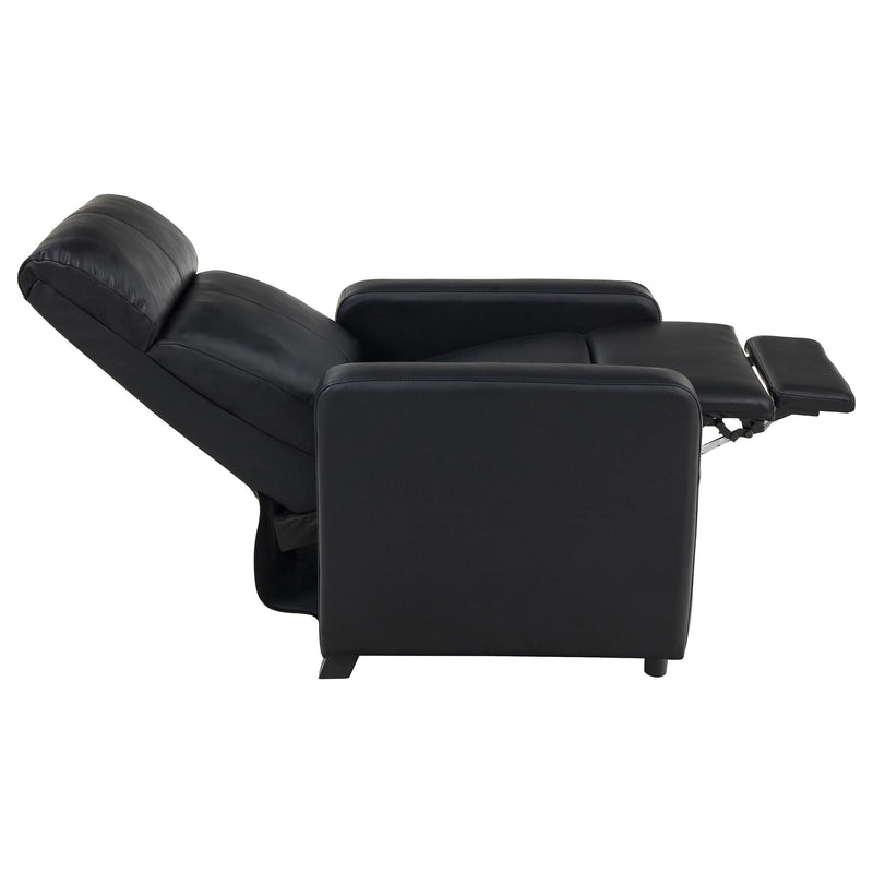 Toohey Upholstered Home Theater Push Back Recliner Black - 600181