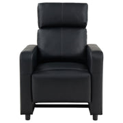 Toohey Upholstered Home Theater Push Back Recliner Black - 600181