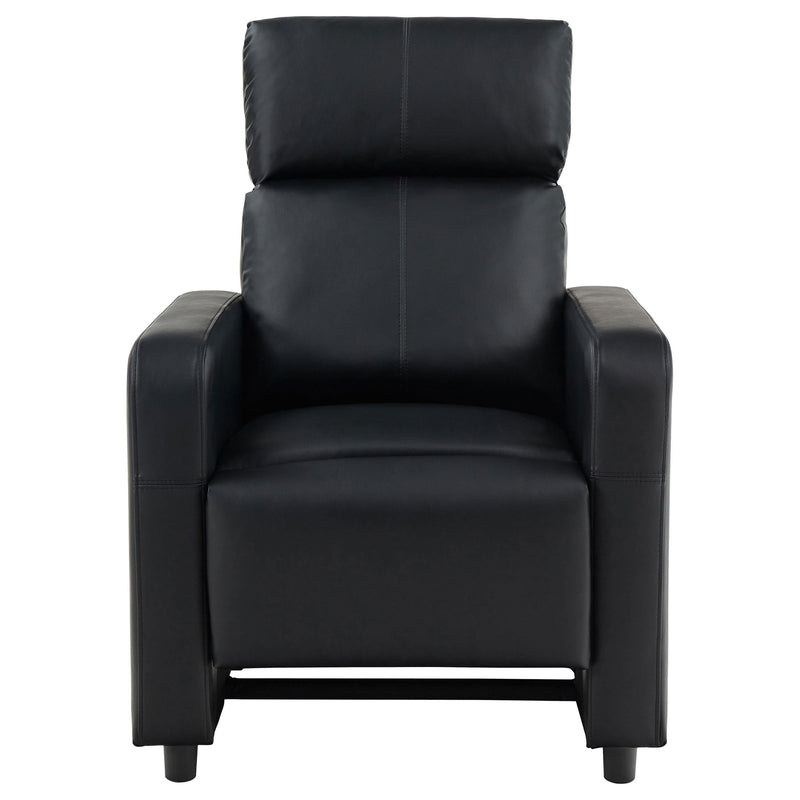 Toohey Upholstered Home Theater Push Back Recliner Black - 600181