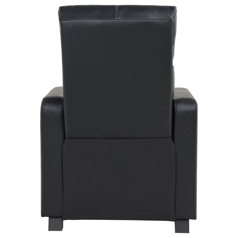 Toohey Upholstered Home Theater Push Back Recliner Black - 600181