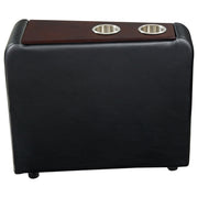 Toohey Upholstered Home Theater Storage Wedge Console Black - 600182